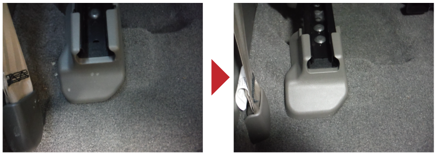 
フロアカーペットの洗浄-派遣・出張専門の車内クリーニング